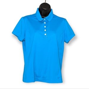 Nike Golf FitDry Blue Short Sleeve Shirt Size Medium